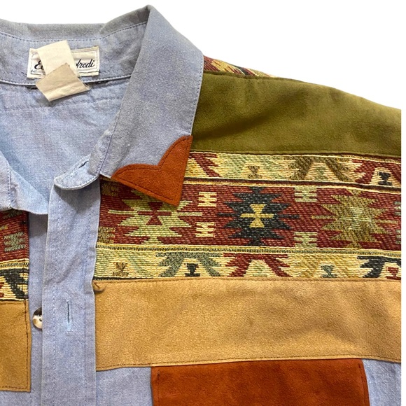 Vintage 80's Ella Manfredi Small Long sleeve Western button up long sleeve shirt - Picture 4 of 11